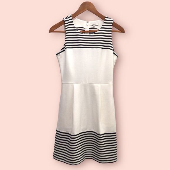 MADEWELL Knit Sleeveless Black & White Stripe Dress size XS - Picture 1 of 5
